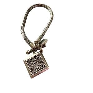 Lois Hill 925 Sterling Silver Foxtail Toggle Bracelet